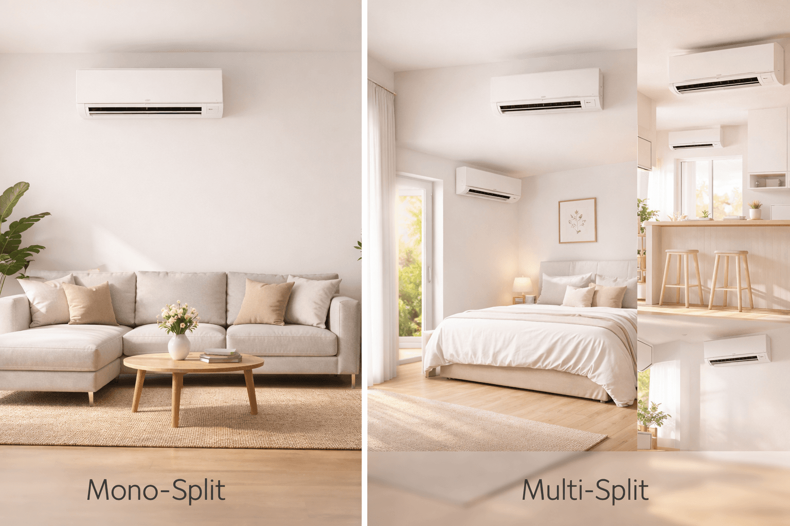 Comparaison entre une climatisation mono-split et multi-split