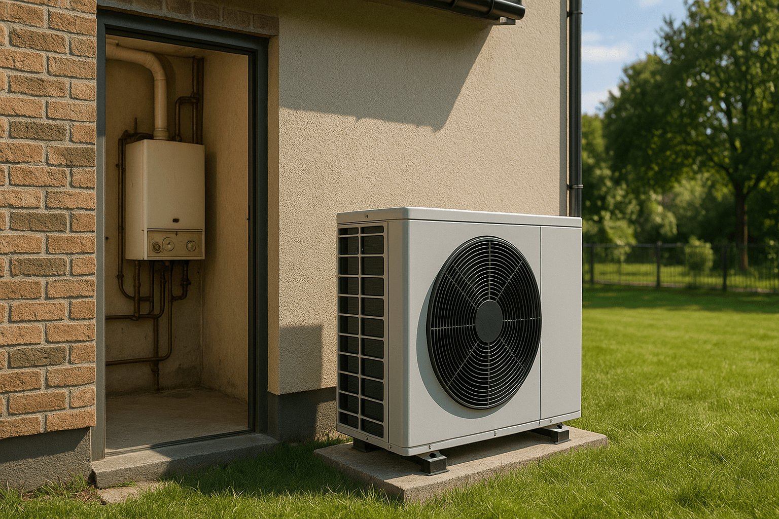 Installation pompe à chaleur air-eau en remplacement de chaudière gaz par technicien certifié RGE