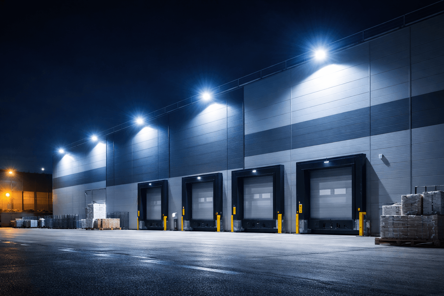 Technicien RGE installant un éclairage LED professionnel