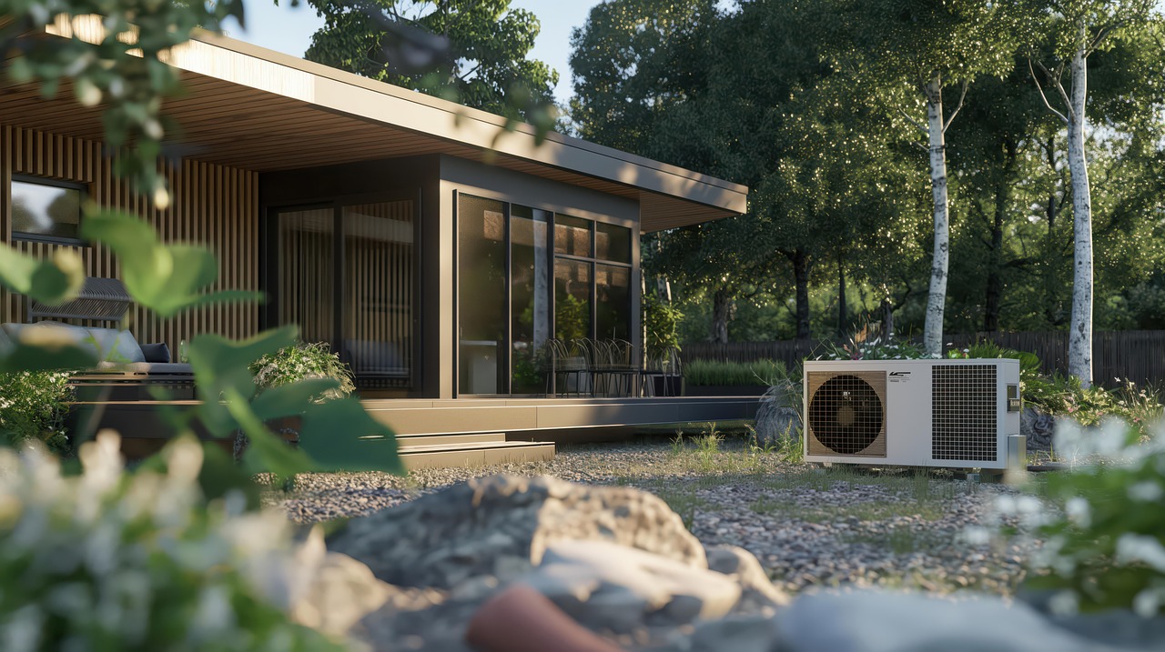Maison rénovée avec pompe à chaleur